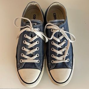 Converse All Star Blue Denim Low Top Sneakers, Women’s Size 9